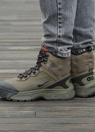 Кросівки nike acg air zoom gaiadome gore-tex winter fur khaki чоловічі