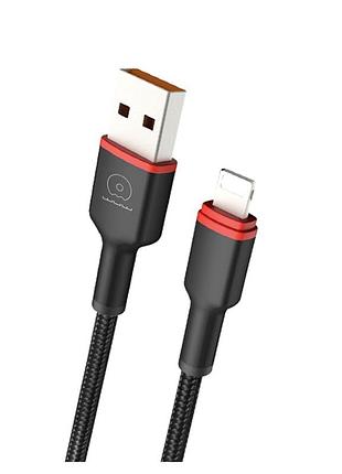 Кабель для передавання даних usb lightning 1 метр чорний wuw x203