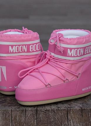 Дутики moon boot pink женские 2