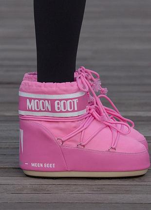Дутики moon boot pink женские 7
