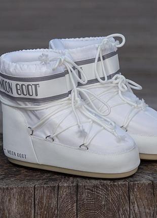 Дутики moon boot white жіночі