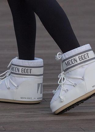 Дутики moon boot white женские 3