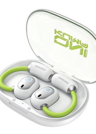 Бездротові навушники onikuma t25 ows ai translation bluetooth 5.4 білі з функцією переведення ipx4