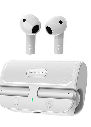 Бездротові вакуумні навушники з мікрофоном bluetooth wuw r180 білий