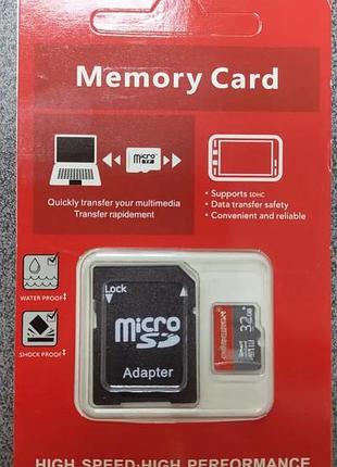 Карта пам'яті microsd 32 gb class 10 для телефону, смартфона, планшета