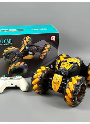 Машинка на радіокеруванні twist car cv8818-104a розмір 30 см колір чорно-жовтий для дітей від 3 років