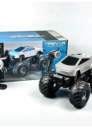 Машинка на радіокеруванні 25 см 2.4ghz акумулятор 3.7v сірий tesla cybertruck b908 з повним приводом
