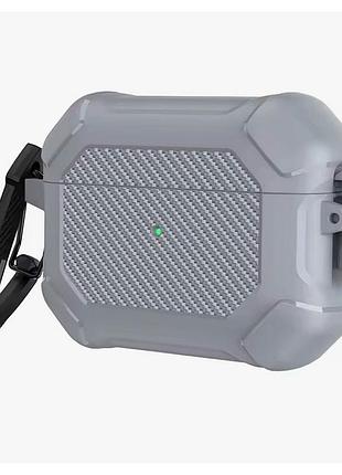 Чехол maxjoy для airpods pro 2 из углеродного волокна серый