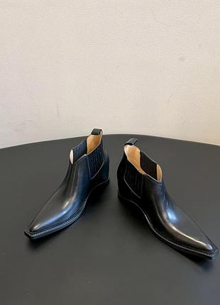 Ботильйони жіночі maison margiela чорні, розмір 40, довжина устілки 25 см, натуральна шкіра