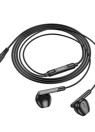 Навушники hoco m123 glory 3.5mm чорні з мікрофоном 14 mm динамік 1.2m кабель abs tpe