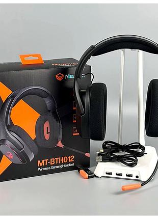 Навушники комп'ютерні meetion bth012 дротові bluetooth 24g з підсвіткою чорні