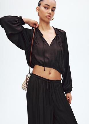 Блуза шоколадна h&m, розмір л
