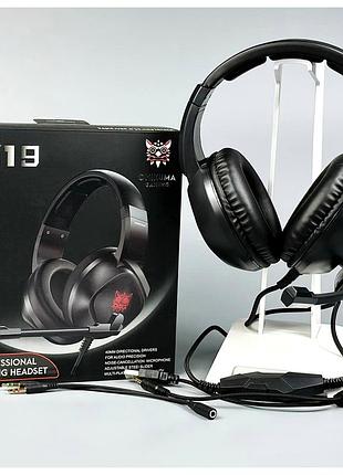 Наушники компьютерные onikuma k19 rgb 50 мм 32 ом для игр с микрофоном черные