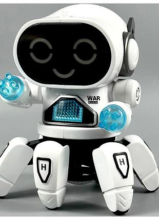 Интерактивная игрушка робот танцующий с музыкой батарейка 17 см белый bot robot pioneer zr142