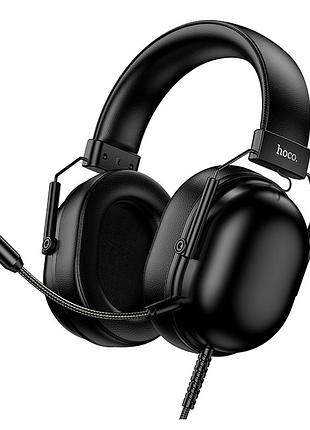 Наушники проводные hoco w113 динамические usb 7.1 50 мм микрофон 2 метра черные