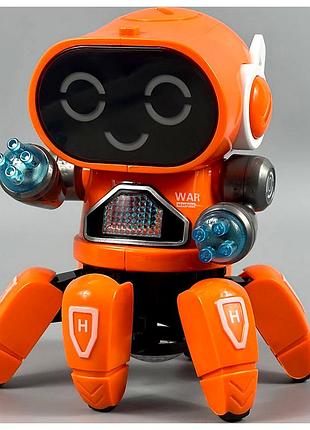 Интерактивная игрушка робот танцующий с музыкой 17 см оранжевый bot robot pioneer zr142 батарейное питание