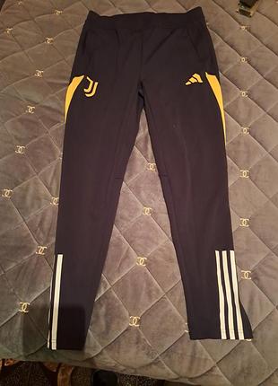 Спортивні штани чоловічі adidas juventus чорні з жовтим