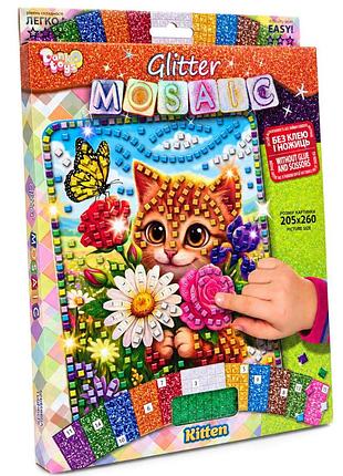 Креативное творчество "блестящая мозаика kitten" бм-04-01 серии "glitter mosaic"