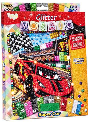 Креативное творчество "блестящая мозаика super car" бм-04-08 серии "glitter mosaic"