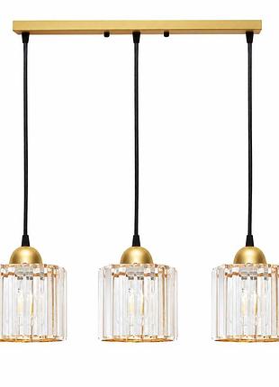 Светильник подвесной msk electric brillante подвес на планке на три плафона е27 золото nl 12112-3 gd
