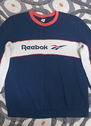 Чоловічий світшот reebok синій з білим та червоним