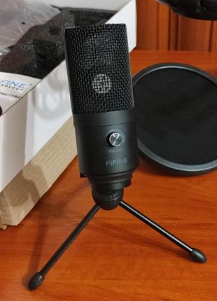 Usb микрофон fifine t669 полный комплект, состояние нового