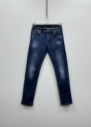 Оригінальні джинси dolce & gabbana distressed denim straight jeans blue