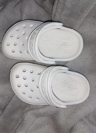 Дитячі сабо crocs білі 21 розмір 2