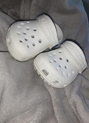Дитячі сабо crocs білі 21 розмір