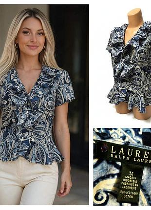 Чарівна блузка в принт люксового американського бренду ralph lauren