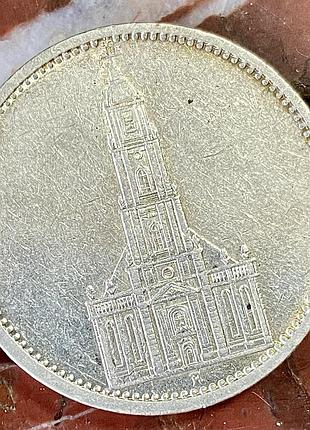 Німеччина.  5 марок 1935 р.  «а».  церква