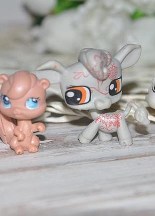 Фигурки игрушки в стиле littlest pet shop комплект 3 шт