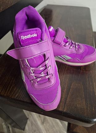 Кросівки для дівчинки reebok фіолетові на липучці
