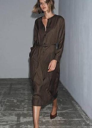 Шикарна невагома сукня в горох zara