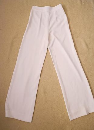Широкие женские белые брюки палаццо xs, zara 6