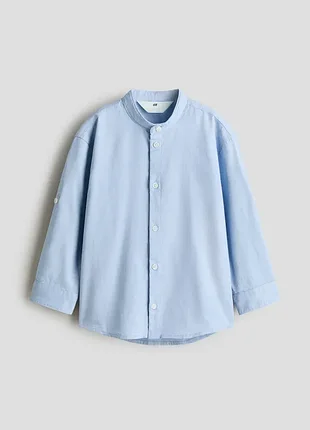 Рубашка на мальчика h&amp;m голубая