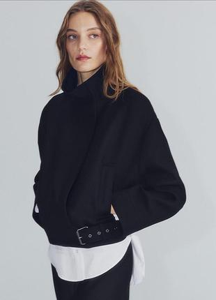 Жакет с шерстью и пряжкой zw collection