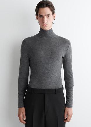 Гольф мужской cos slim wool-jersey roll-neck top / м