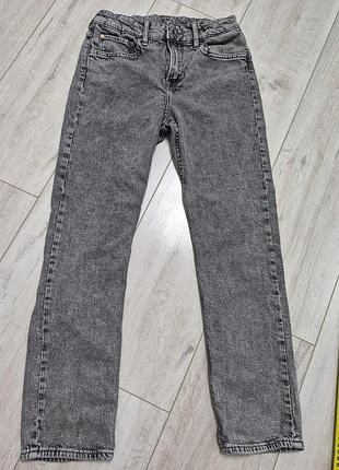 Джинсы прямые comfort stretch slim fit серые h&amp;m, 152