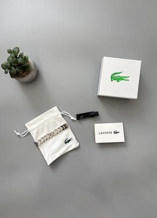Чоловічий браслет lacoste сріблястий 2