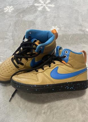 Кросівки для дітей nike бежеві з синім, розмір 31, довжина устілки 18-19 см