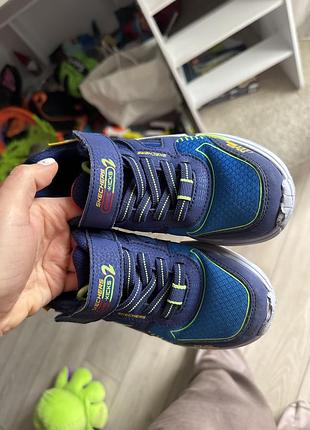Кросівки для хлопчика skechers сині, розмір 31, довжина устілки 19 см