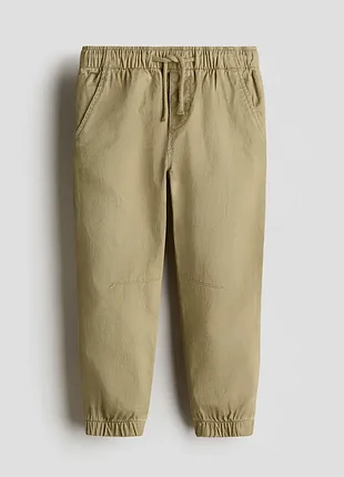 Джоггеры хлопковые h&amp;m хаки