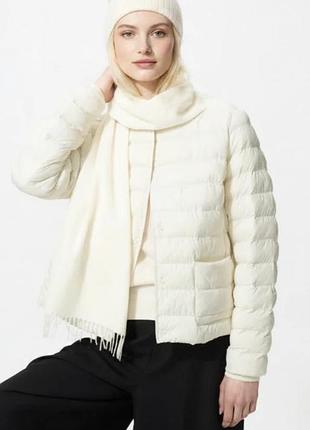 Куртка жіноча uniqlo puffertech молочна, розмір l
