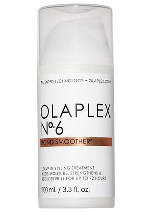 Зволожуючий стайлінговий крем проти розпушування olaplex  no. 6 bond smoother frizz control styling hair cream