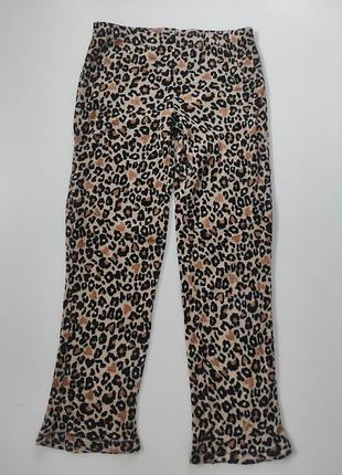 Теплые прямые брюки пижамные s/m пояс 38-50см