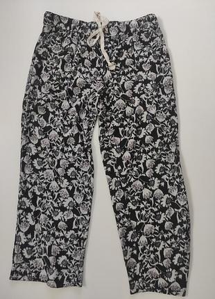 Пижамные флисовые прямые брюки l/xl пояс 44-60см