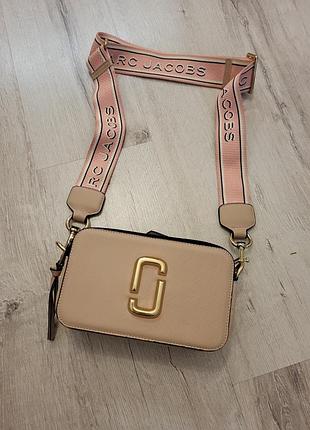 Сумка жіноча marc jacobs the snapshot пудрово рожева