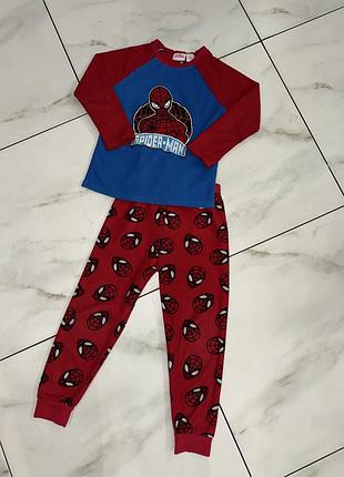 Домашний костюм пижама spider-man 3-4-5 лет (98-104-110 см) флис
