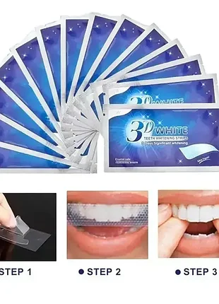 Відбілювальні смужки для зубів smilekit 3d white teeth whiten  уп. 10 шт.